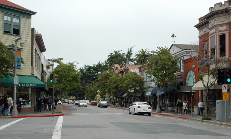 Bridgeway at Princess Street in downtown Sausalito