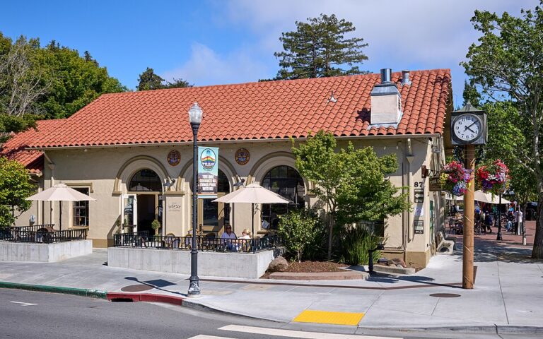 The Depot Café and Bookstore on Depot Plaza in downtown Mill Valley